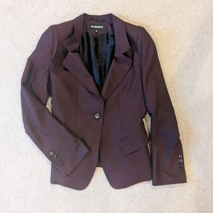 Ann Demeulemeester Burgundy Fitted Buttoned Blazer